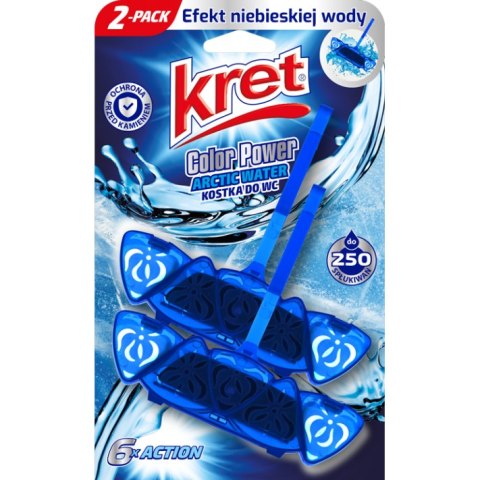 Kret Color Power zawieszka do WC barwiąca wodę DUO ARCTIC 2x40g (P1)