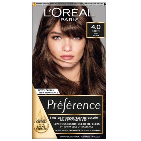 L'Oreal Paris Preference farba do włosów 4.0 Tahiti Brąz (P1)