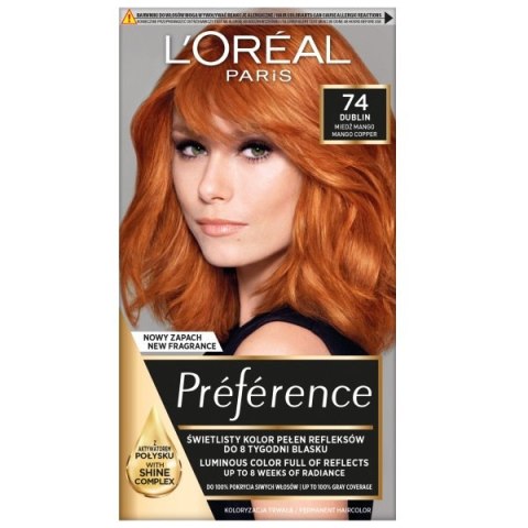 L'Oreal Paris Preference farba do włosów 74 Mango Intensywna miedź (P1)