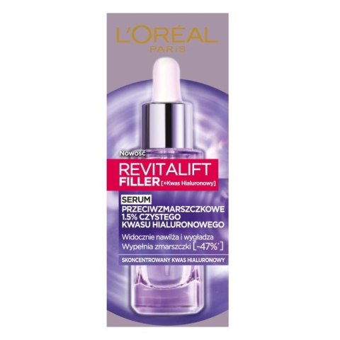 L'Oreal Paris Revitalift Filler serum przeciwzmarszczkowe do twarzy z 1.5% czystego kwasu hialuronowego 30ml (P1)