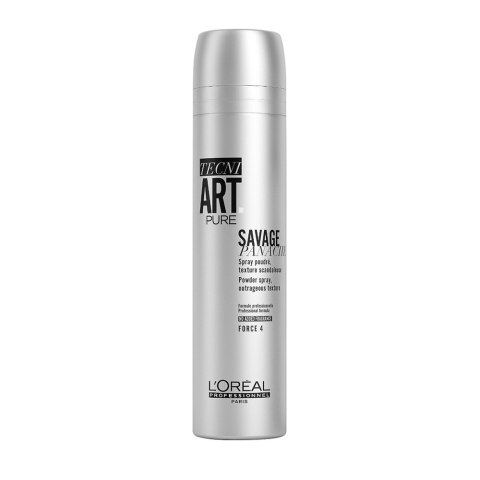 L'Oreal Professionnel Tecni Art Pure Savage Panache Powder Spray bezzapachowy puder w sprayu nadający objętość włosom Force 4 25