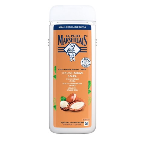 Le Petit Marseillais Kremowy żel pod prysznic Argan Bio Masło Shea 400ml (P1)