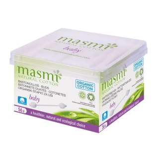 Masmi Natural Cotton patyczki higieniczne do uszu z organicznej bawełny dla dzieci 56szt (P1)