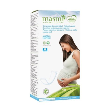 Masmi Natural Cotton podpaski poporodowe z bawełny organicznej 10szt (P1)