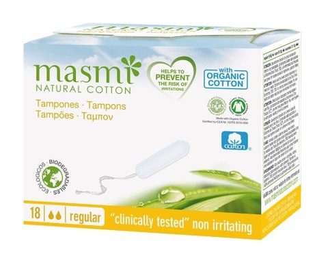 Masmi Tampons tampony z bawełny organicznej Regular 18szt (P1)