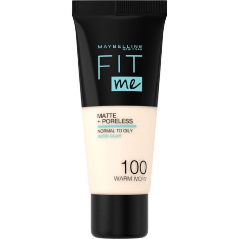 Maybelline Fit Me Matte Poreless Foundation matujący podkład do twarzy 100 Warm Ivory 30ml (P1)