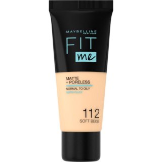 Maybelline Fit Me Matte Poreless Foundation matujący podkład do twarzy 112 Soft Beige 30ml (P1)