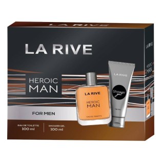 La Rive Heroic Man zestaw woda toaletowa spray 100ml + żel pod prysznic 100ml (P1)