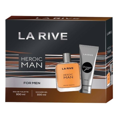 La Rive Heroic Man zestaw woda toaletowa spray 100ml + żel pod prysznic 100ml (P1)