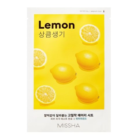 Missha Airy Fit Sheet Mask rozjaśniająca maseczka w płachcie z ekstraktem z cytryny Lemon 19ml (P1)