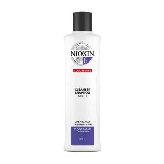 NIOXIN System 6 Cleanser Shampoo oczyszczający szampon do włosów po zabiegach chemicznych znacznie przerzedzonych 300ml (P1)