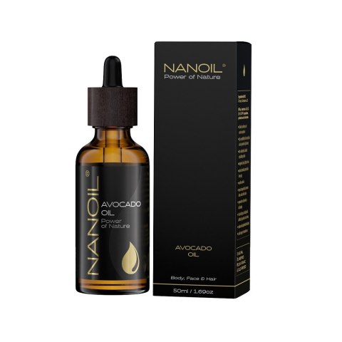 Nanoil Avocado Oil olejek z awokado do pielęgnacji włosów i ciała 50ml (P1)