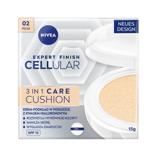 Nivea Expert Finish Cellular 3in1 Care Cushion krem-podkład w poduszce SPF15 02 Medium 15ml (P1)