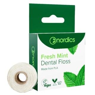 Nordics Dental Floss nić dentystyczna ze skrobi kukurydzianej Świeży Mentol 50m (P1)