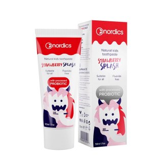 Nordics Natural Kids Toothpaste pasta do zębów dla dzieci bez fluoru Strawberry Splash 50ml (P1)