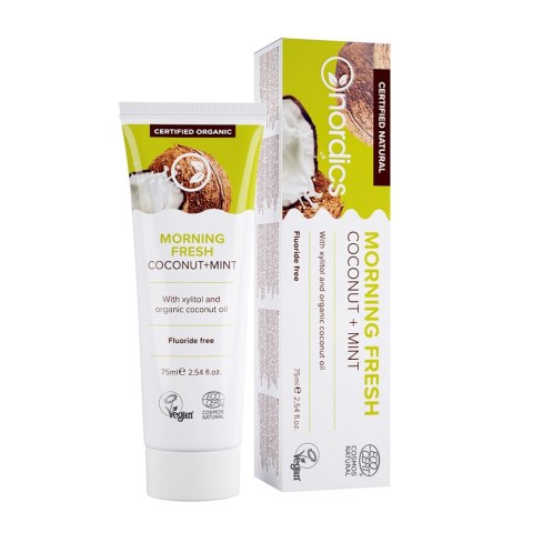 Nordics Natural Morning Fresh Natural Toothpaste naturalna pasta do zębów bez fluoru Coconut + Mint 75ml (P1)