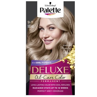 Palette Deluxe Oil-Care Color farba do włosów trwale koloryzująca z mikroolejkami 9-11 Chłodny Lekki Różany Blond (P1)