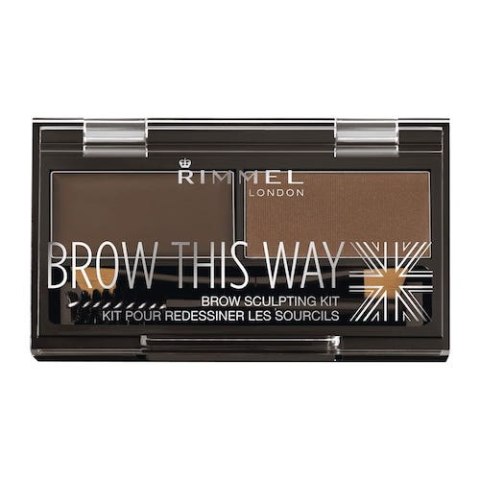 Rimmel Brow This Way Brow Sculpting Kit zestaw do konturowania brwi 003 Dark Brown 1.3g (P1)