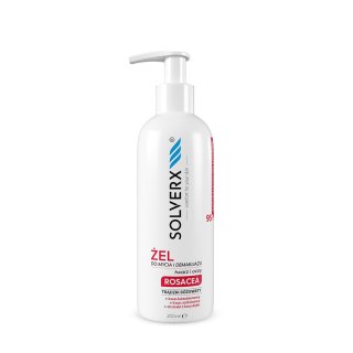 SOLVERX Rosacea żel do mycia i demakijażu do skóry z trądzikiem różowatym 200ml (P1)