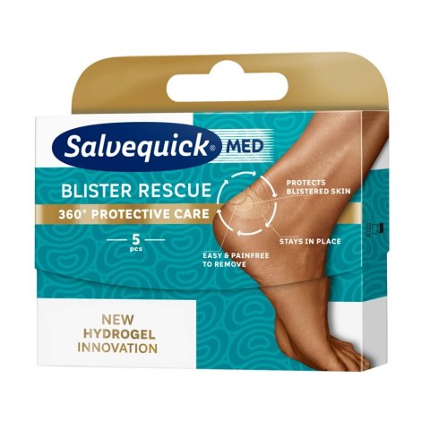 Salvequick Blister Rescue hydrożelowe plastry na pęcherze na piętach 5szt. (P1)