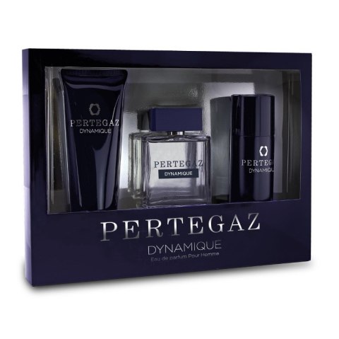 Saphir Pertegaz Dynamique Pour Homme zestaw woda perfumowana spray 100ml + żel pod prysznic 230ml + dezodorant 150ml (P1)