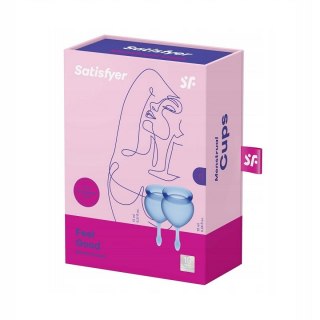 Satisfyer Feel Good Menstrual Cup zestaw kubeczków menstruacyjnych 15ml + 20ml Dark Blue (P1)