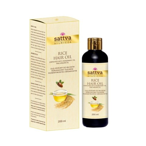 Sattva Hair Oil olej ryżowy do włosów Rice 200ml (P1)