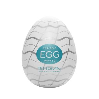 TENGA Easy Beat Egg Wavy II jednorazowy masturbator w kształcie jajka (P1)