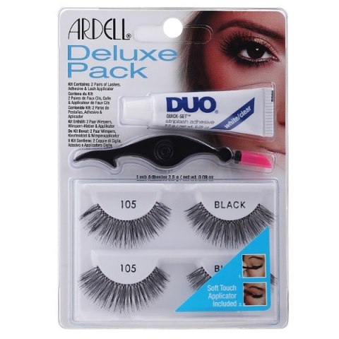 Ardell Deluxe Pack zestaw sztucznych rzęs 2 pary 105 Black (P1)