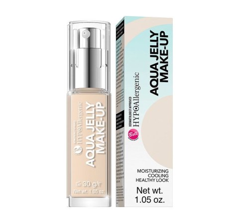 Bell HypoAllergenic Aqua Jelly Make-Up hypoalergiczny podkład nawilżająco-matujący o konsystencji galaretki 02 Light Sand Beige 