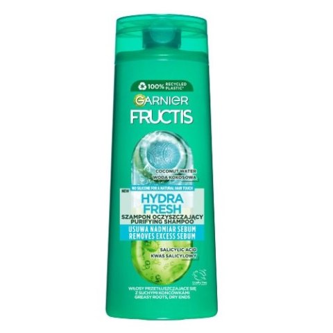 Garnier Fructis Hydra Fresh szampon oczyszczający do włosów przetłuszczających się z suchymi końcówkami 400ml (P1)