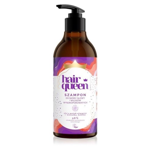 Hair Queen Szampon do skóry głowy i włosów wysokoporowatych 400ml (P1)