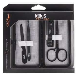 KillyS For Men Accessory Set zestaw nożyczki do paznokci + obcinaczki do paznokci + pilnik do paznokci + pęseta do depilacji (P1