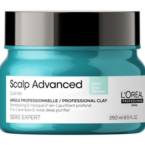 L'Oreal Professionnel Serie Expert Scalp Advanced 2-in-1 Deep Purifier Clay maska oczyszczająca z glinką 2w1 250ml (P1)