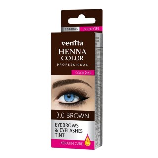 Venita Henna Color Gel żelowa farba do brwi i rzęs 3.0 Brown (P1)