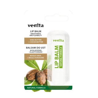 Venita Naturalny balsam do ust Masło Shea + Masło Kakaowe 4g (P1)