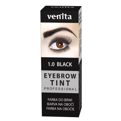 Venita Professional Eyebrow Tint farba do brwi w proszku 1.0 Black (P1)