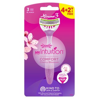 Wilkinson My Intuition Xtreme3 Comfort Cherry Blossom jednorazowe maszynki do golenia dla kobiet 6szt (P1)