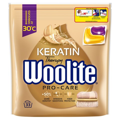 Woolite Keratin Therapy Pro-Care uniwersalne kapsułki do prania z keratyną 33szt (P1)