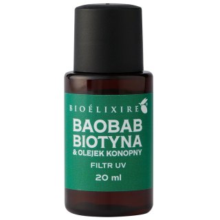 BIOELIXIRE Silikonowe serum do włosów Baobab + Biotyna Olejek Konopny 20ml (P1)