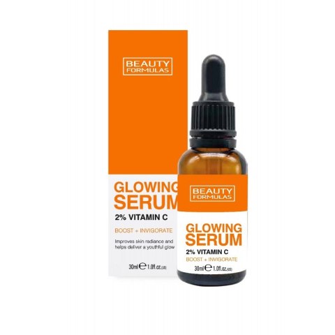 Beauty Formulas Glowing Serum rozjaśniające serum do twarzy 2% Vitamin C 30ml (P1)