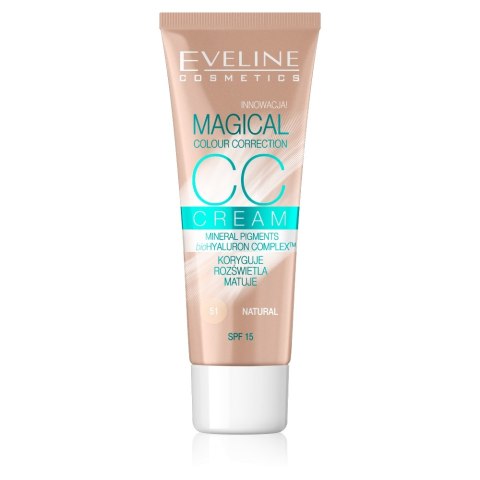 Eveline Cosmetics Magical Colour Correction CC Cream multifunkcyjny podkład 51 Natural SPF15 30ml (P1)