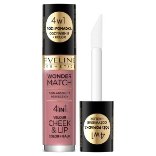 Eveline Cosmetics Wonder Match Velour CheekLip róż i pomadka w płynie 02 4.5ml (P1)