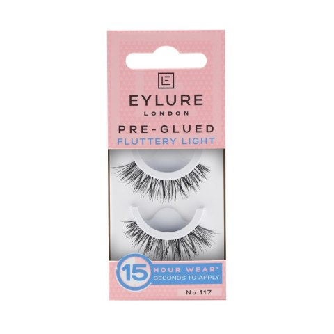 Eylure Pre-Glued False Lashes rzęsy sztuczne samoprzylepne efekt wypełnienia No. 117 Fluttery Light (P1)