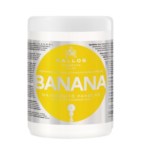 Kallos KJMN Banana Fortifying Hair Mask wzmacniająca maska do włosów z kompleksem multiwitaminowym 1000ml (P1)