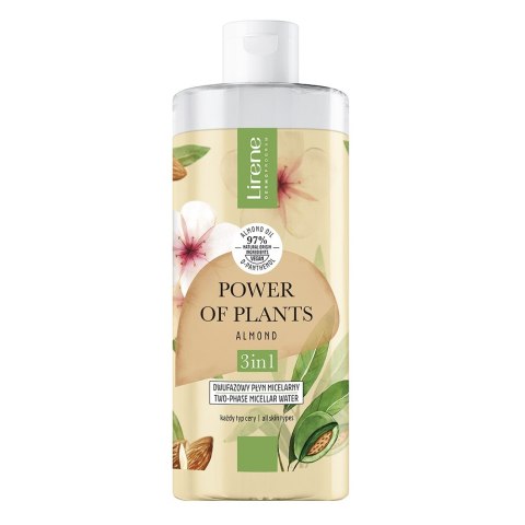 Lirene Power of Plants dwufazowy płyn micelarny 3w1 Migdał 400ml (P1)