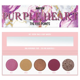 MIYO The Five Points Palette paleta cieni do powiek Purple Heart 6.5g (P1)