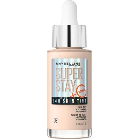 Maybelline Super Stay 24H Skin Tint długotrwały podkład rozświetlający z witaminą C 02 30ml (P1)