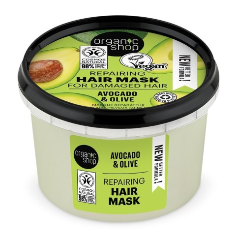 Organic Shop Repairing Hair Mask odbudowująca maska do włosów Avocado Olive 250ml (P1)