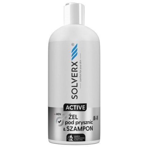 SOLVERX Active żel pod prysznic i szampon 2w1 dla mężczyzn 400ml (P1)